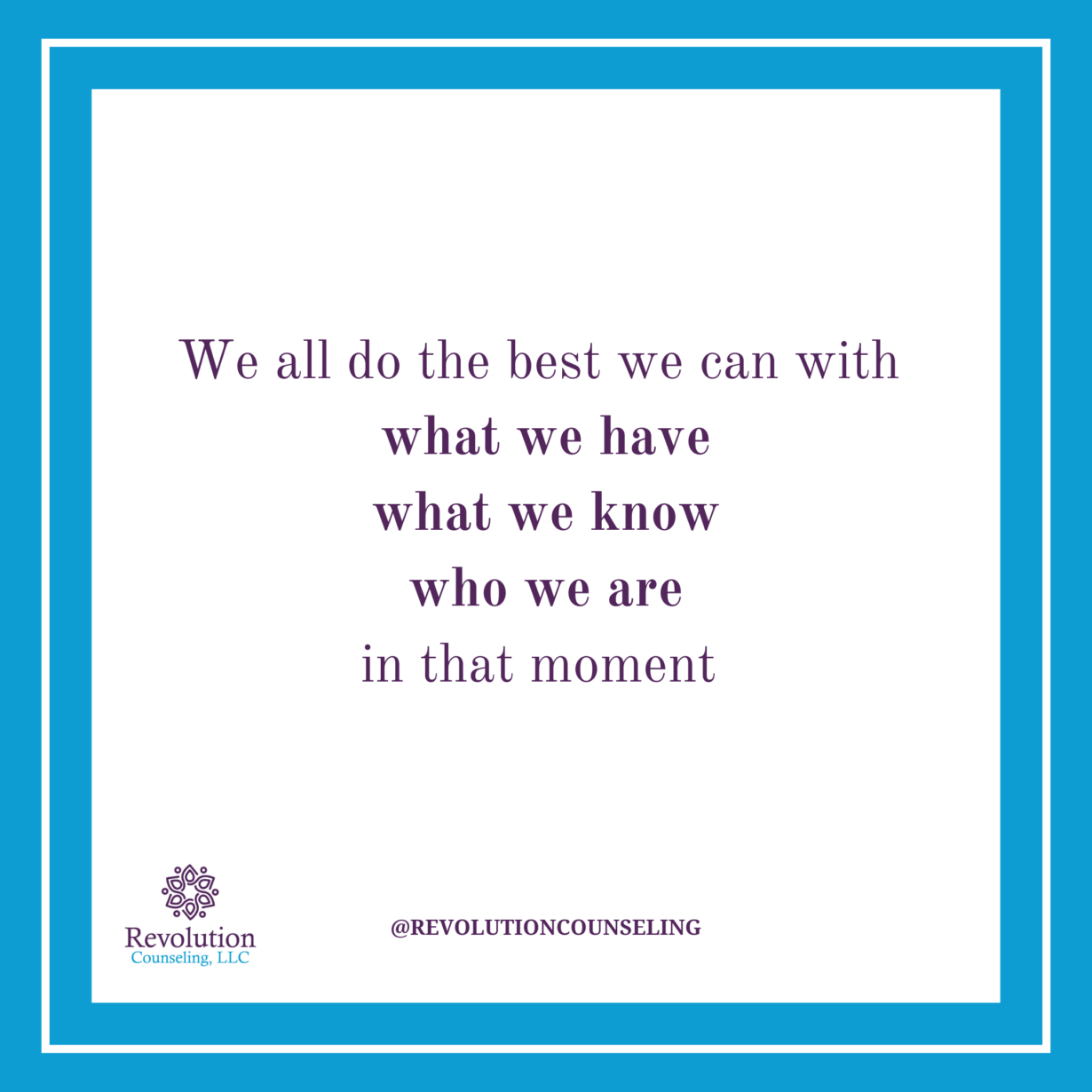 Do The Best We Can
